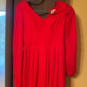 Red mini dress